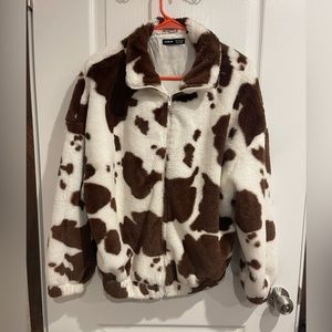 Cow print jacket, never worn.